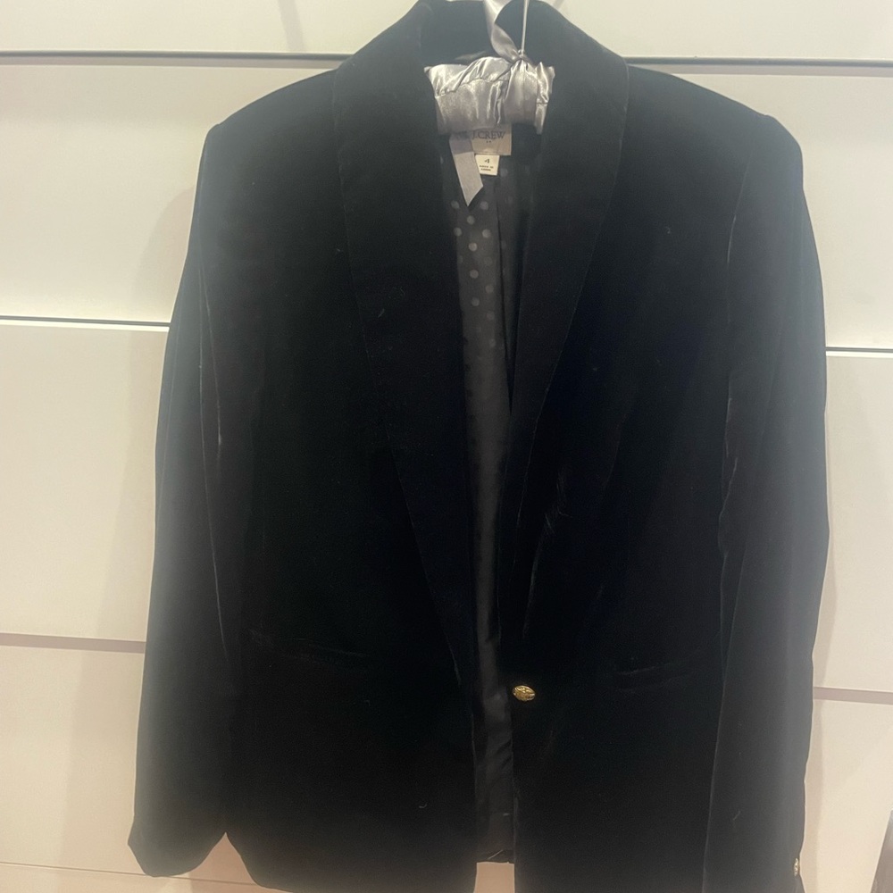 Jcrew velvet blazer size 4